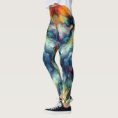 Abstrakte Aquarellmaid Leggings (Links)