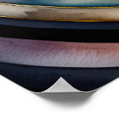 Abstrakte Aquarellmalerei auf Vögel 2:3 Poster (Ecke)