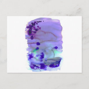 Abstrakte Aquarellmalerei auf weißem Hintergrund Postkarte
