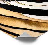 Abstrakte Aquarellmalerei aus Tiger 5:4 Poster (Ecke)