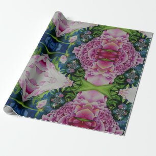 Abstrakte Aquarellmalerei, boho retro Geschenkpapier