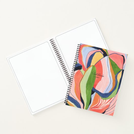 Abstrakte Aquarellmalerei Doodle Sketchbook Notizblock (Innenseite)