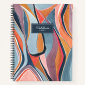 Abstrakte Aquarellmalerei Doodle Sketchbook Notizblock (Vorderseite)