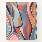 Abstrakte Aquarellmalerei Doodle Sketchbook Notizblock (Rückseite)