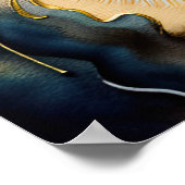 Abstrakte Aquarellmalerei einer Katze 5:4 Poster (Ecke)