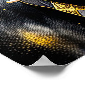 Abstrakte Aquarellmalerei eines Elefanten 5:4 Poster (Ecke)