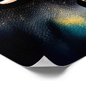 Abstrakte Aquarellmalerei eines Elefanten 5:4 Poster (Ecke)