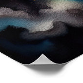 Abstrakte Aquarellmalerei eines Hundes 5:4 Poster (Ecke)