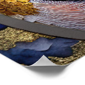 Abstrakte Aquarellmalerei eines Vogels 5:4 Poster (Ecke)