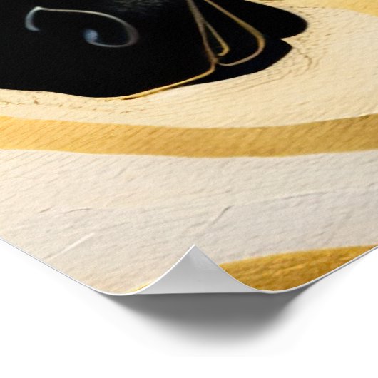 Abstrakte Aquarellmalerei eines Zebra 5:4 Poster (Ecke)