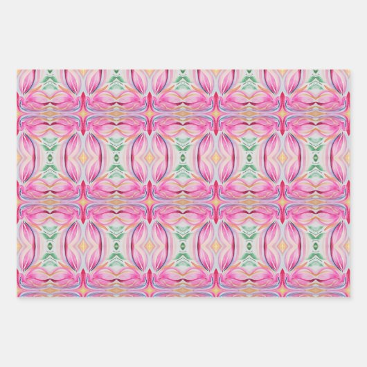 Abstrakte Aquarellmalerei Geschenkpapier Set (Vorderseite 2)