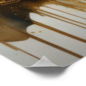 Abstrakte Aquarellmalerei Gold Citycape 3:2 Poster (Ecke)