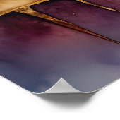 Abstrakte Aquarellmalerei Gold Citycape 3:2 Poster (Ecke)