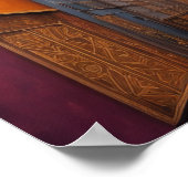 Abstrakte Aquarellmalerei Gold Citycape 5:4 Poster (Ecke)