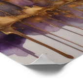 Abstrakte Aquarellmalerei Gold Citycape 5:4 Poster (Ecke)