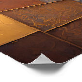 Abstrakte Aquarellmalerei Gold Citycape 5:4 Poster (Ecke)