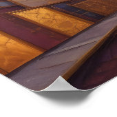 Abstrakte Aquarellmalerei Gold Citycape 5:4 Poster (Ecke)