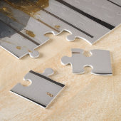 Abstrakte Aquarellmalerei Gold Citycape Puzzle (Seite)