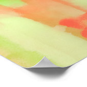 Abstrakte Aquarellmalerei in Weich-Pastel Poster (Ecke)