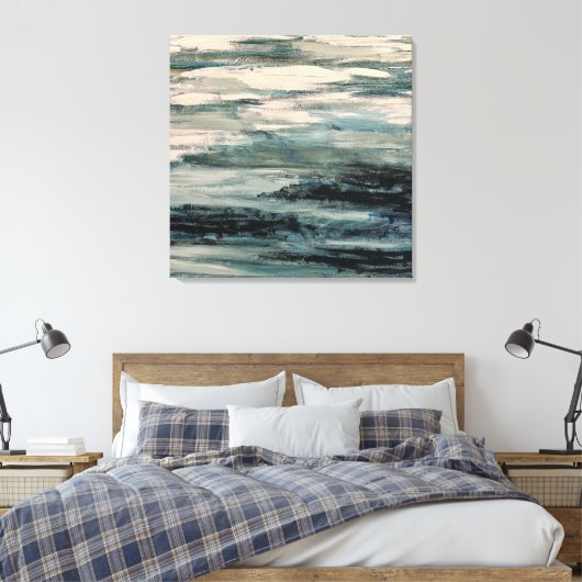 Abstrakte Aquarellmalerei Leinwanddruck (Insitu (Schlafzimmer))