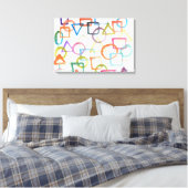 abstrakte Aquarellmalerei Leinwanddruck (Insitu (Schlafzimmer))