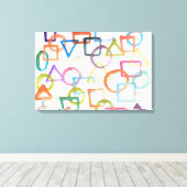 abstrakte Aquarellmalerei Leinwanddruck (Insitu (Holzboden))