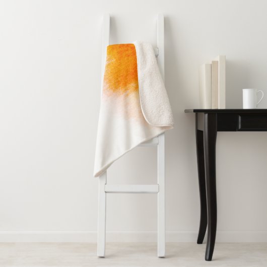 Abstrakte Aquarellmalerei mit luxuriöser Flüssigke Sherpadecke (Beispiel)