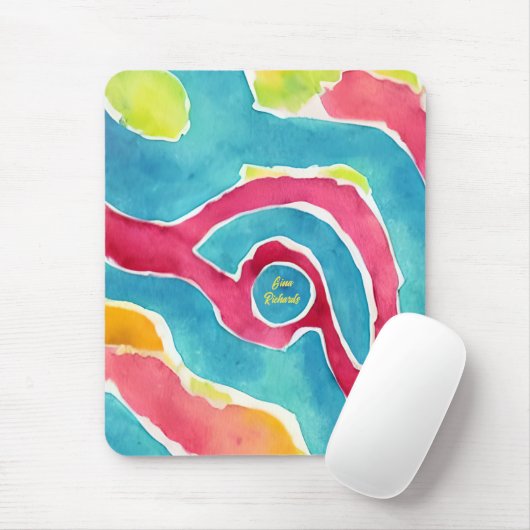 Abstrakte Aquarellmalerei Mousepad (Mit Mouse)