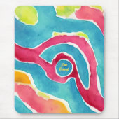 Abstrakte Aquarellmalerei Mousepad (Vorne)