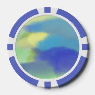 abstrakte Aquarellmalerei Pokerchips