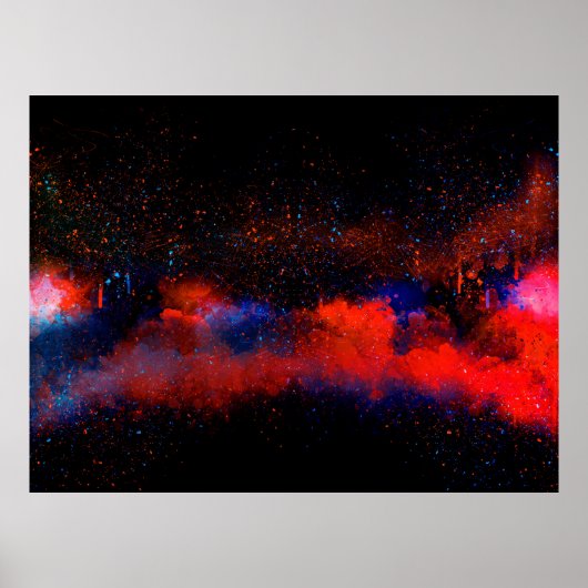 Abstrakte Aquarellmalerei, Poster (Vorne)