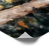 Abstrakte Aquarellmalerei Poster (Ecke)