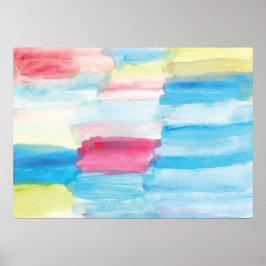 abstrakte Aquarellmalerei Poster