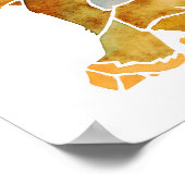 Abstrakte Aquarellmalerei Poster (Ecke)