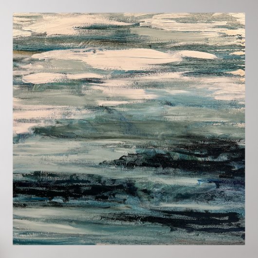 Abstrakte Aquarellmalerei Poster (Vorne)