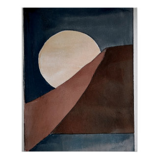 Abstrakte Aquarellmalerei Poster