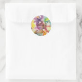  Abstrakte Aquarellmalerei  Runder Aufkleber (Tasche)