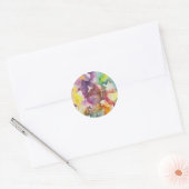  Abstrakte Aquarellmalerei  Runder Aufkleber (Umschlag)