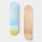 abstrakte Aquarellmalerei Skateboard (Vorderseite)