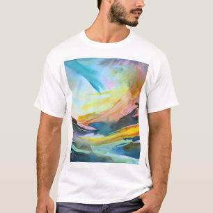 Abstrakte Aquarellmalerei T-Shirt