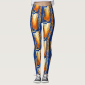 abstrakte Aquarellmuster Leggings (Vorderseite)