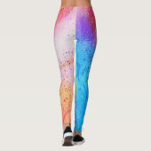 abstrakte Aquarellmuster Leggings (Rückseite)