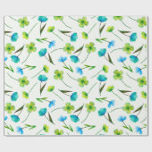 Abstrakte Aquarellmuster-Pflanze Geschenkpapier (Flach)