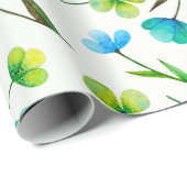 Abstrakte Aquarellmuster-Pflanze Geschenkpapier (Rolleneckpunkt)