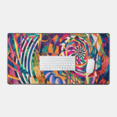 Abstrakte Aquarellmuster Schreibtischunterlage (Tastatur & Maus)