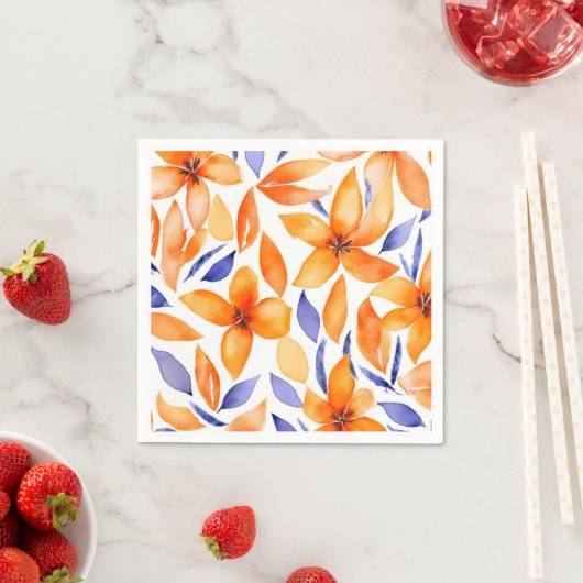 Abstrakte Aquarellorange Modernität Serviette (Beispiel)