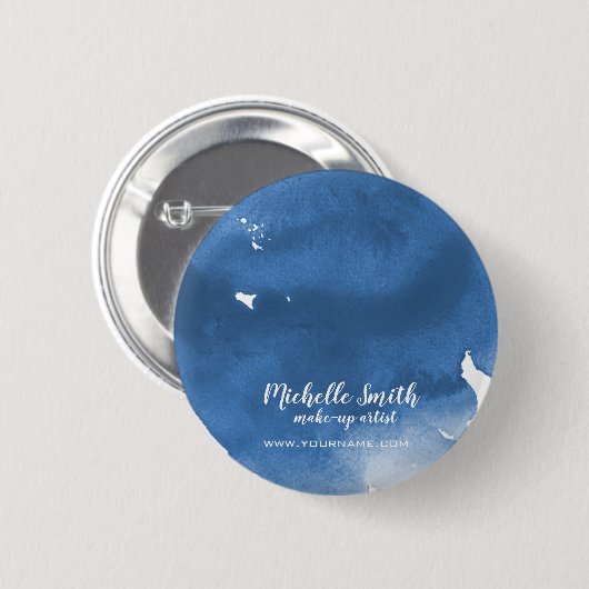 Abstrakte Aquarellpinsel Button (Vorne & Hinten)