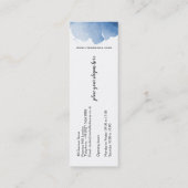 Abstrakte Aquarellpinsel Mini Visitenkarte (Rückseite)
