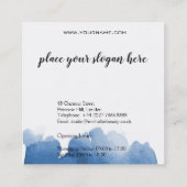 Abstrakte Aquarellpinsel Quadratische Visitenkarte (Rückseite)