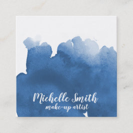 Abstrakte Aquarellpinsel Quadratische Visitenkarte